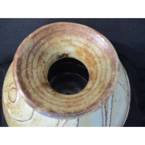 Signed Loy Liu 2006 Glazed Stoneware Studio Pottery Raised Layers Well Crafted - Picture 9 of 11